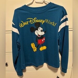 Disney - Vintage Style Walt Disney World Cropped Crewneck Sweater